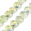 Electroplate Baking Paint Transparent Glass Beads Strands GL-CBA2ED2-05H-1