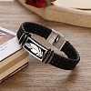 Leather Cord Braided Bracelets PW-WG19457-02-1