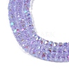 Electroplate Glass Beads Strands GLAA-Q105-03-4
