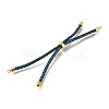 Braided Cotton Cord Slider Bracelet Making MAK-R001-01G-29-2