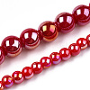 Electroplate Opaque Glass Beads Strands X-GLAA-T032-P8mm-AB04-4
