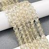 Frosted Transparent Glass Bead Strands GLAA-P065-6mm-01-1