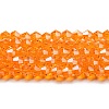 Transparent Electroplate Glass Beads Strands GLAA-F029-2mm-C23-1