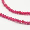 Faceted Synthetic Quartz Beads Strands G-F507-01A-3