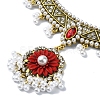 ABS Plastic Pearl & Rhinestone Oval Jewelry Set SJEW-D011-01A-G-3