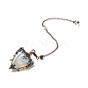 Mixed Gemstone Triangle Dowsing Pendulum Pendants G-G022-01R-3