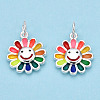 925 Sterling Silver Enamel Charms STER-T004-07S-2