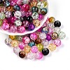 Baking Paint Transparent Crackle Glass Beads X1-DGLA-Q018-10mm-M01-1