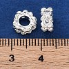Brass Micro Pave Clear Cubic Zirconia Spacer Beads KK-Z089-14S-3