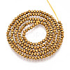 Electroplate Glass Beads Strands EGLA-F149-FP-01-2