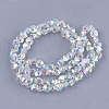 Electroplate Glass Beads Strands EGLA-S179-02B-F01-2