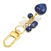 3Pcs Natural Lapis Lazuli & Rose Quartz & Amethyst Heart Pendant Decorations HJEW-JM04150-5