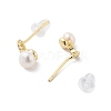 Natural Pearl Asymmetrical Stud Earrings EJEW-P256-55G-2
