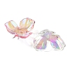 UV Plating Transparent Acrylic Bead Caps MACR-K356-15D-2