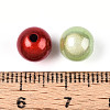 Spray Painted Acrylic Beads MACR-Q154-8mm-M-3