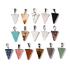 Natural & Synthetic Mixed Gemstone Pendants G-B127-04P-1