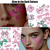 20 Sheets Luminous Water Proof Removable Temporary Tattoos Stickers AJEW-SP0002-81A-3