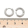 Tarnish Resistant 304 Stainless Steel Huggie Hoop Earrings EJEW-F111B-13mm-P-3