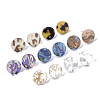 Cellulose Acetate(Resin) Stud Earring Findings X-KY-R022-015-2