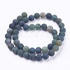 Natural Moss Agate Beads Strands G-F520-58-6mm-2