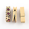 Flower Pattern Printed Wooden Craft Pegs Clips X-WOOD-R249-012-2