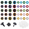 60 Sets 30 Styles Plastic Craft Eyes KY-PH0002-20-1