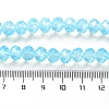 Baking Paint Transparent Glass Beads Strands DGLA-A034-J8MM-D08-4