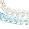 Transparent Painted Glass Beads Strands DGLA-A034-T6mm-A21-4