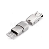 Non-Tarnish Smooth Surface 201 Stainless Steel Watch Band Clasps LS-X-STAS-R063-61-2