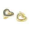 Brass Micro Pave Cubic Zirconia Slide Charms KK-D317-120G-2