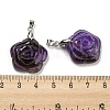 Natural Amethyst Carved Pendants G-I319-02P-A07-3