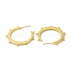 Brass Ring Stud Earring Findings KK-H440-01G-2