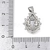 Brass Micro Pave Cubic Zirconia Pendants KK-A260-07D-P-3