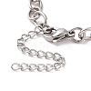 304 Stainless Steel Cable Chain Bracelet for Men Women BJEW-E031-01P-03-3