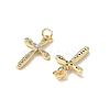 Brass Micro Pave Cubic Zirconia Pendants KK-Q068-49C-G-2