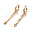 Brass Micro Pave Cubic Zirconia Dangle Hoop Earrings EJEW-C073-25KCG-1