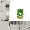 Rack Plating Brass Enamel Beads KK-U029-22G-06-3
