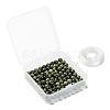 100Pcs 8mm Natural Serpentine/Green Lace Stone Round Beads DIY-LS0002-45-7