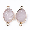 Electroplate Druzy Resin Links connectors RESI-S366-08F-2