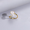 Natural Freshwater Pearl with Natural Shell Cuff Rings WGACE42-03-1