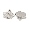 304 Stainless Steel Rhinestone Pendants STAS-P356-42P-2