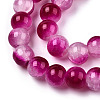 Crackle Baking Paint Imitation Jade Glass Beads Strands X1-DGLA-T003-8mm-12-2