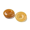 Natural Topaz Jade Donut/Pi Disc Charms G-G142-02C-2