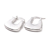 Brass Chunky Rectangle Hoop Earrings for Women EJEW-A072-18P-1