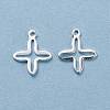 201 Stainless Steel Tiny Cross Charms STAS-H436-42S-2