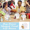 House Shaped Cardboard Paper Pet Gift Boxes with Handles and Window CON-WH0107-108-5