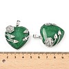 Natural & Synthetic Mixed Stone Heart Pendants G-S391-01-4