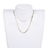 Brass Paperclip Chain/Cobs Chain Necklaces NJEW-JN02781-02-5