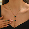 Stainless Steel Shell Heart Flower Fan Tassel Jewelry Set for Women XK7928-2-4