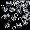 Faceted Transparent Glass Charms GLAA-T024-06M-1